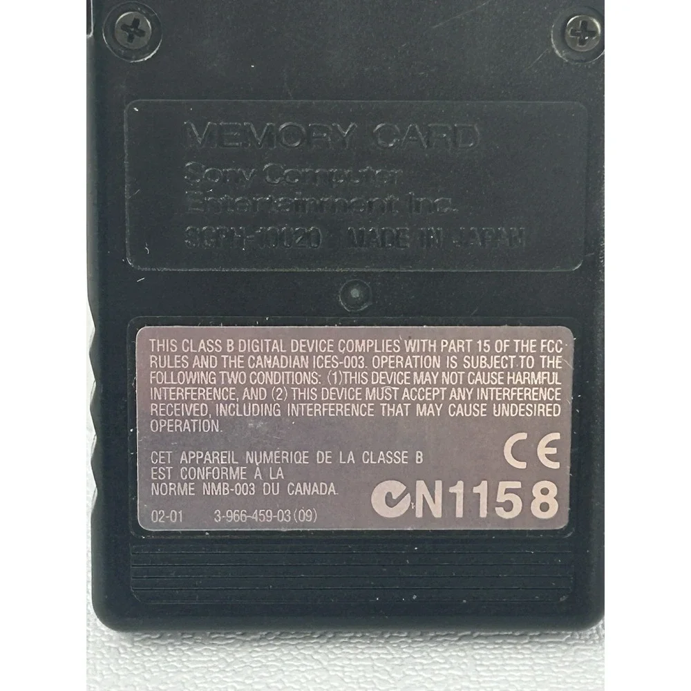 Sony PlayStation 2 PS2 8MB MagicGate Memory Card OEM Official Black Untested